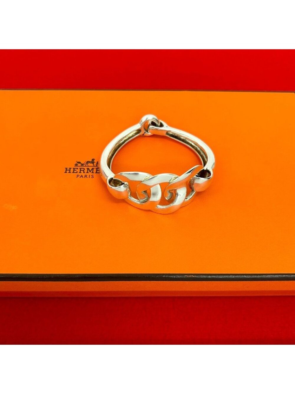 Hermes Vintage 925 Sterling Silver Bracelet Bangle